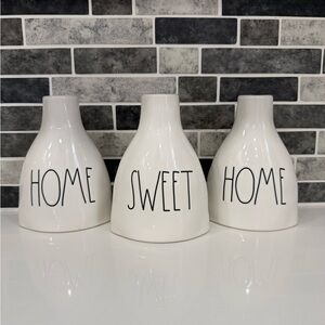 Rae Dunn 3 Piece HOME SWEET HOME Vases